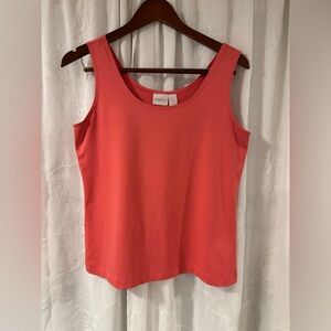 CHICOS Classic Everyday Coral Tank Top Women’s Size 1 Medium